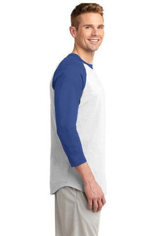 Sport-Tek Colorblock Raglan Jersey (White/ Royal)