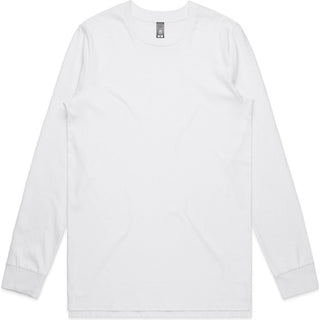AS Colour 5029 Base L/S Tee - Front View | color:White|view:front