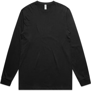 AS Colour 5054 Block L/S Tee - Front View | color:Black|view:front