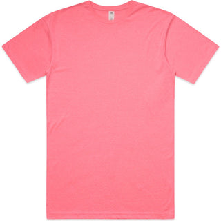 AS Colour 5050F Block Safety Tee - Front View | color:Safety Pink|view:front