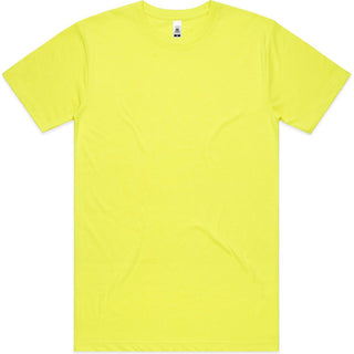 AS Colour 5050F Block Safety Tee - Front View | color:Safety Yellow|view:front