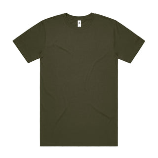 AS Colour 5050T Block Tubular Tee - Front View | color:Army|view:front
