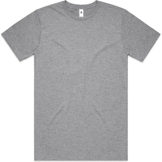AS Colour 5050T Block Tubular Tee - Front View | color:Grey Marle|view:front