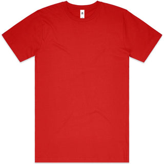 AS Colour 5050T Block Tubular Tee - Front View | color:Red|view:front