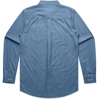 AS Colour 5409 Blue Denim Shirt - Back View | color:Denim Blue|view:back