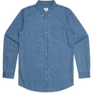 AS Colour 5409 Blue Denim Shirt - Front View | color:Denim Blue|view:front