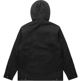 AS Colour 5529 Canvas Heavy Hooded Jacket - Back View | color:Black|view:back