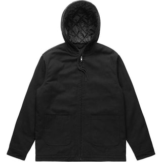 AS Colour 5529 Canvas Heavy Hooded Jacket - Front View | color:Black|view:front