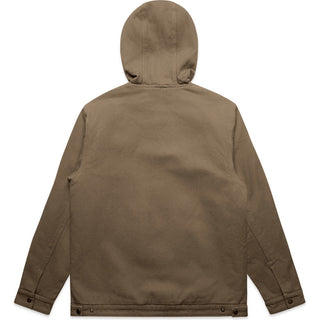 AS Colour 5529 Canvas Heavy Hooded Jacket - Back View | color:Walnut|view:back