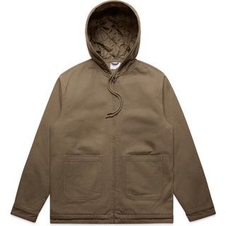 AS Colour 5529 Canvas Heavy Hooded Jacket - Front View | color:Walnut|view:front