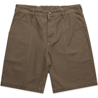 AS Colour 5983 Canvas Shorts 20" - Front View | color:Walnut|view:front