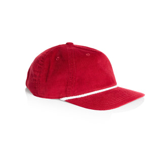 AS Colour 1185 Class Cord Rope Cap - Side view | color:Cardinal/White|view:side