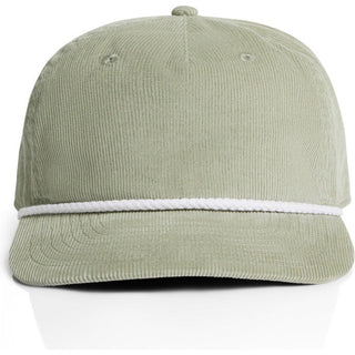 AS Colour 1185 Class Cord Rope Cap - Front View | color:Eucalyptus/White|view:front