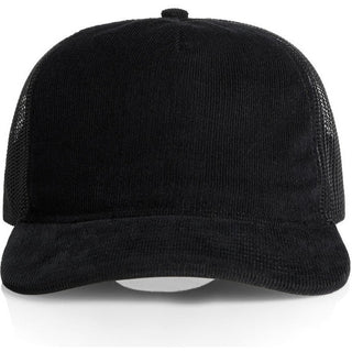 AS Colour 1157 Class Cord Trucker Cap - Front View | color:Black|view:front