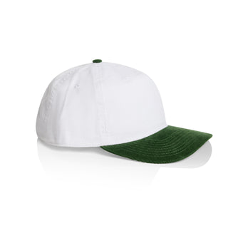 AS Colour 1159 Class Cord Two-Tone Cap - Side view | color:White/Forest|view:side