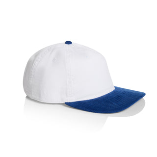 AS Colour 1159 Class Cord Two-Tone Cap - Side view | color:White/Liberty|view:side