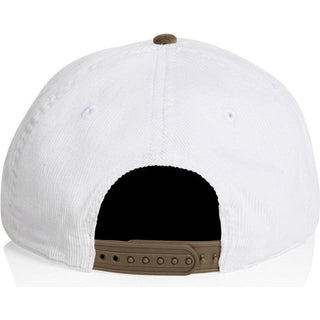 AS Colour 1159 Class Cord Two-Tone Cap - Back View | color:White/Walnut|view:back