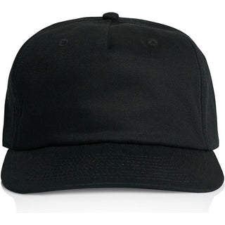 AS Colour 1153 Class Five Panel Cap - Front View | color:Black|view:front