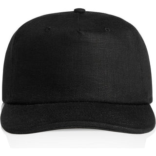 AS Colour 1158 Class Linen Cap - Front View | color:Black|view:front