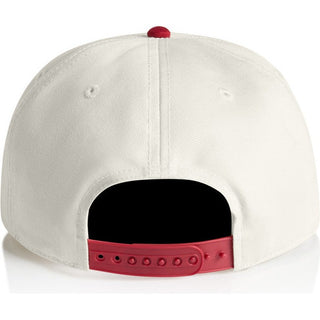 AS Colour 1154 Class Two-Tone Cap - Back View | color:Natural/Cardinal|view:back