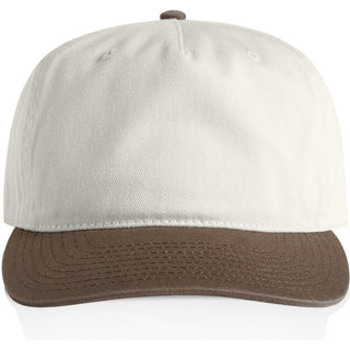 AS Colour 1154 Class Two-Tone Cap - Front View | color:Natural/Walnut|view:front