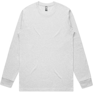 AS Colour 5071 Classic L/S Tee - Front View | color:White Marle|view:front