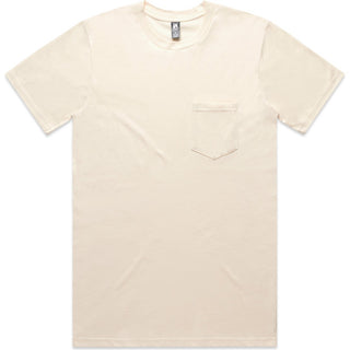 AS Colour 5027 Classic Pocket Tee - Front View | color:Ecru|view:front