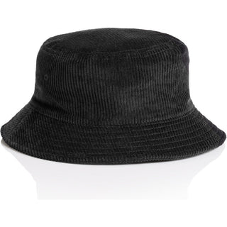 AS Colour 1176 Cord Bucket Hat - Front View | color:Black|view:front