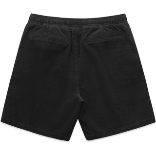 AS Colour 5941 Cord Shorts 18" - Back View | color:Black|view:back