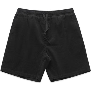 AS Colour 5941 Cord Shorts 18" - Front View | color:Black|view:front
