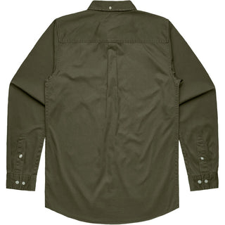 AS Colour 5414 Denim Wash Shirt - Back View | color:Army|view:back