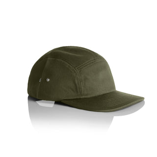 AS Colour 1103 Finn Five Panel Cap - Side view | color:Army|view:side