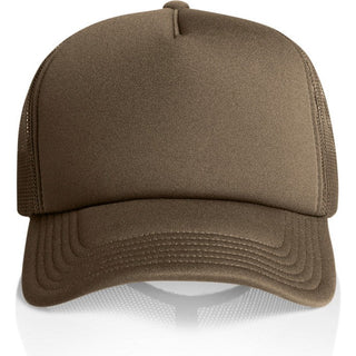 AS Colour 1161 Frame Foam Trucker Cap - Front View | color:Walnut|view:front