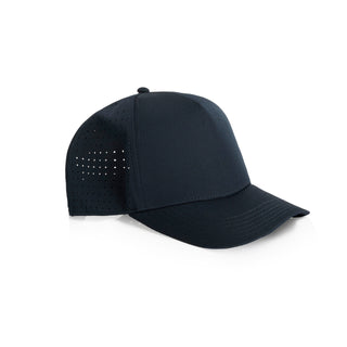 AS Colour 1166 Frame Perforated Cap - Side view | color:Navy|view:side