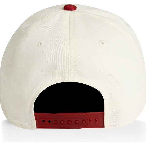 AS Colour Frame Two-Tone Cap | 1165 (Natural/Cardinal)
