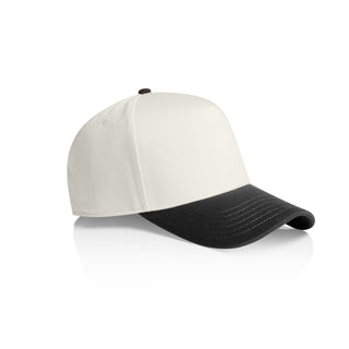AS Colour 1165 Frame Two-Tone Cap - Side view | color:Natural/Coal|view:side