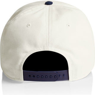 AS Colour 1165 Frame Two-Tone Cap - Back View | color:Natural/Midnight|view:back