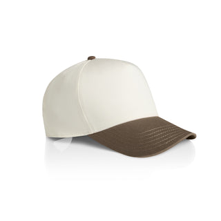 AS Colour 1165 Frame Two-Tone Cap - Side view | color:Natural/Walnut|view:side