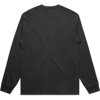 AS Colour 5083 Heavy Faded L/S Tee - Back View | color:Faded Black|view:back