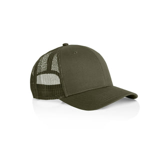 AS Colour 1141 Icon Trucker Cap - Side view | color:Army|view:side