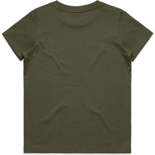 AS Colour 3005 Kids Staple Tee - Back View | color:Army|view:back