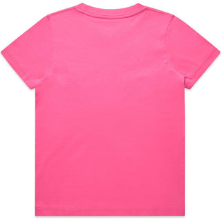 AS Colour 3005 Kids Staple Tee - Back View | color:Charity Pink|view:back