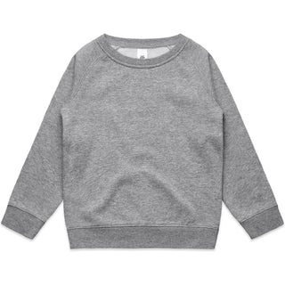 AS Colour 3030 Kids Supply Crew - Front View | color:Grey Marle|view:front