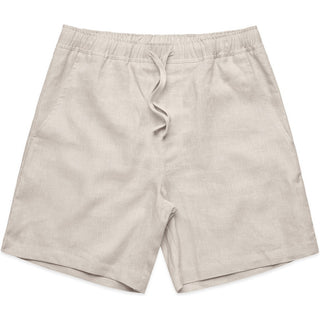 AS Colour 5919 Linen Shorts 18" - Front View | color:Natural|view:front