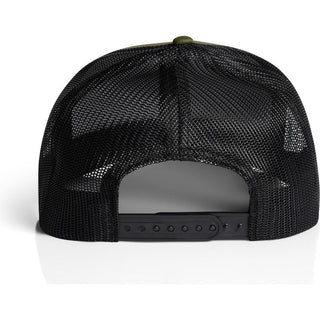 AS Colour 1191 Mesh Contrast Trucker Cap - Back View | color:Army/Black|view:back