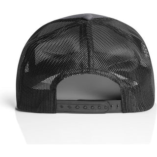 AS Colour 1191 Mesh Contrast Trucker Cap - Back View | color:Shadow/Black|view:back