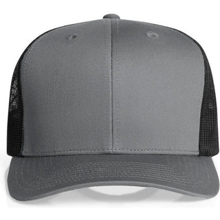 AS Colour 1191 Mesh Contrast Trucker Cap - Front View | color:Shadow/Black|view:front