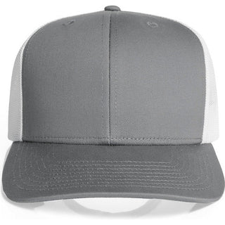 AS Colour 1191 Mesh Contrast Trucker Cap - Front View | color:Shadow/White|view:front