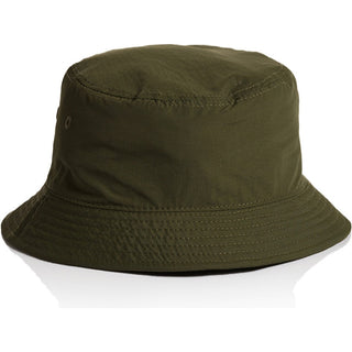 AS Colour 1171 Nylon Bucket Hat - Front View | color:Army|view:front
