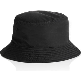 AS Colour 1171 Nylon Bucket Hat - Front View | color:Black|view:front